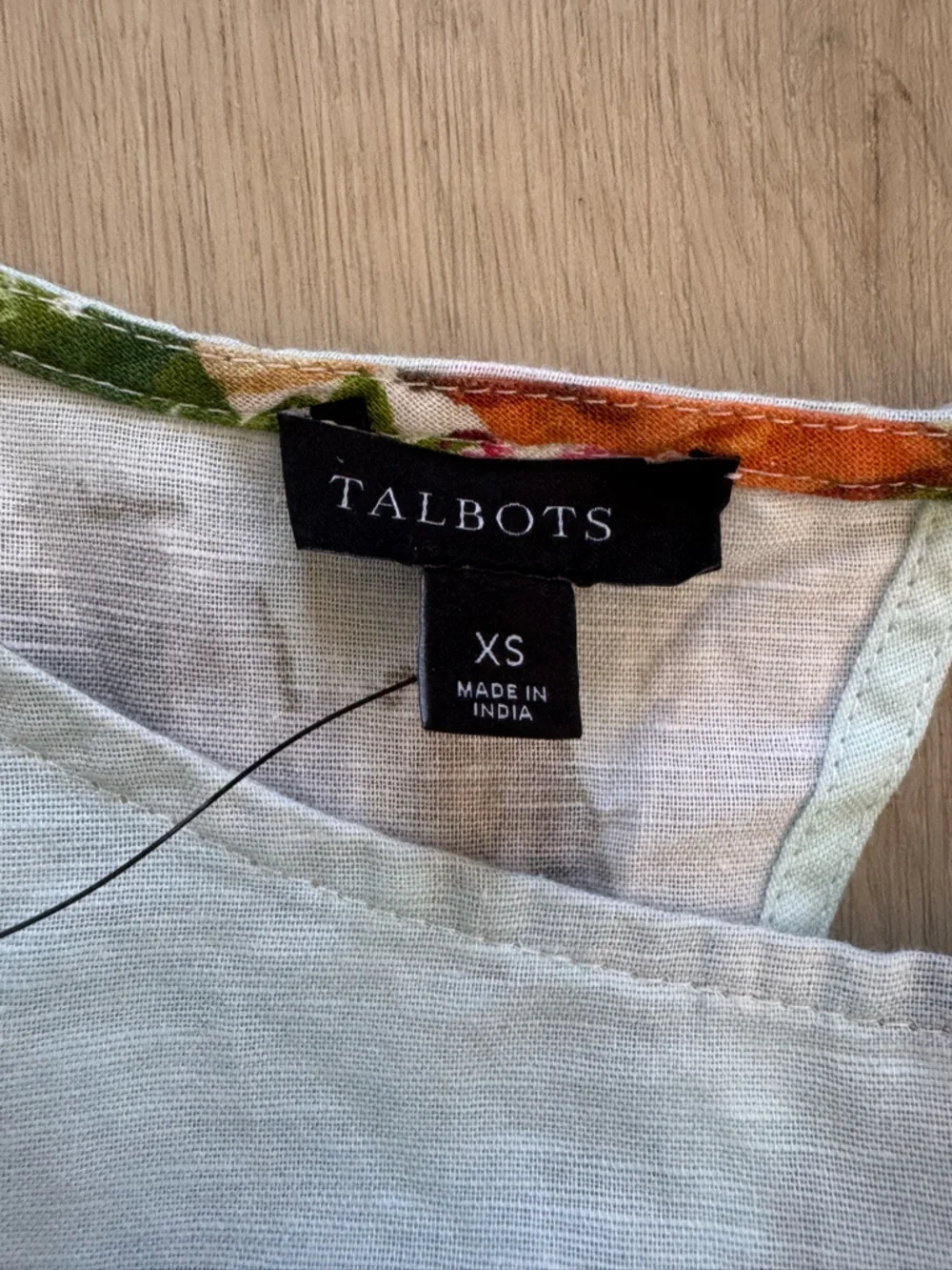 NWT Talbots Coastal Scenic Lemon Print Sleeveless Linen Top - White Yellow - Picture 3 of 9